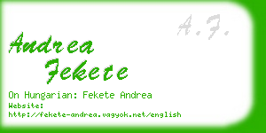 andrea fekete business card